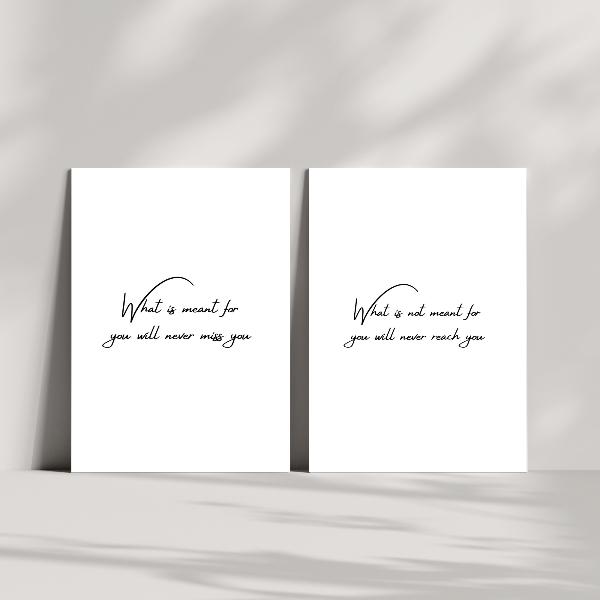 Downloadable Islamic print set of 2 - in monochrome black and white.