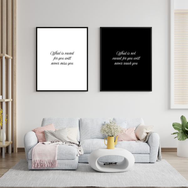 Qadr quote islamic prints black & white set, instant download, printable